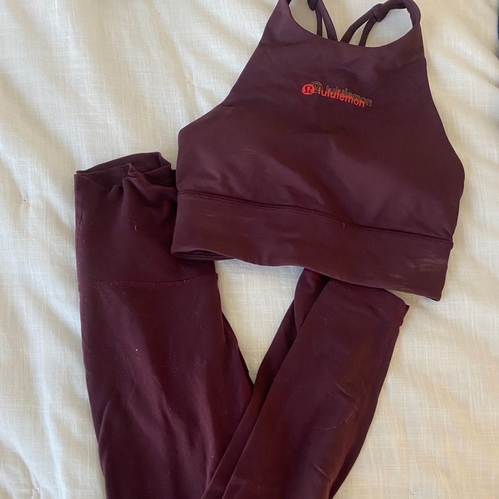 Lululemon limited edition sports bra and leggings set